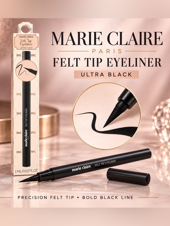 Marie Claire Paris Other - Marie Claire Paris Felt Tip Eyeliner - Ultra Black